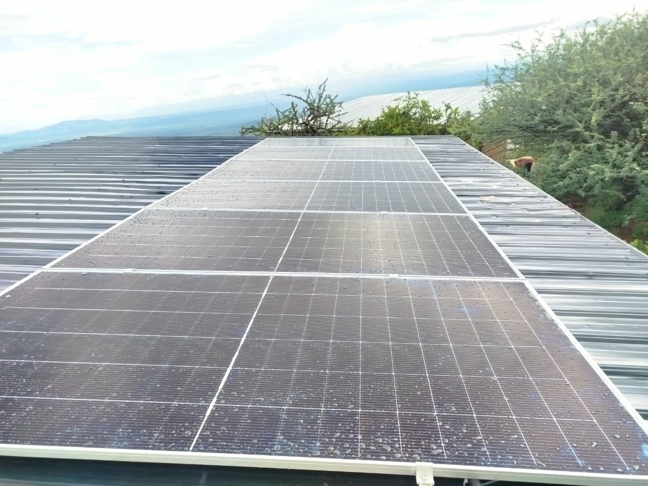 Solar installation background